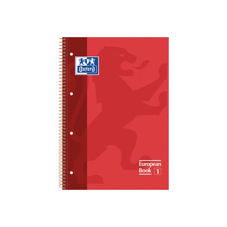 CUAD. ESP. OXFORD T.D. A4+ C.5 VERMELL (080f)