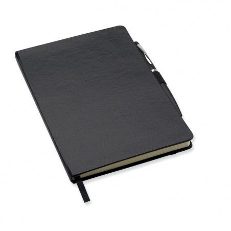 DIARI (140x210) JEAJ A5 NEGRE TD RATLLAT GOMA + BOLI