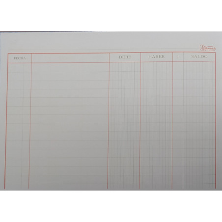 LLIBRE COMPTABILITAT CUENTAS CORRIENTES 4t AP (220x156mm) 100f C