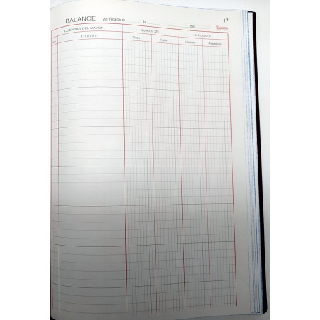 LLIBRE COMPTABILITAT INVENTARIO-BALANCES FOLI (220x315 mm) 100f