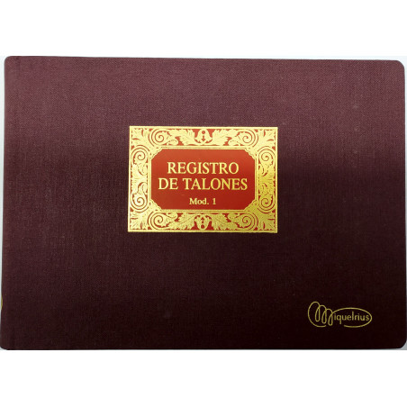 LLIBRE COMPTABILITAT Nº  1 REGISTRO TALONES 4t AP (220x156mm)100
