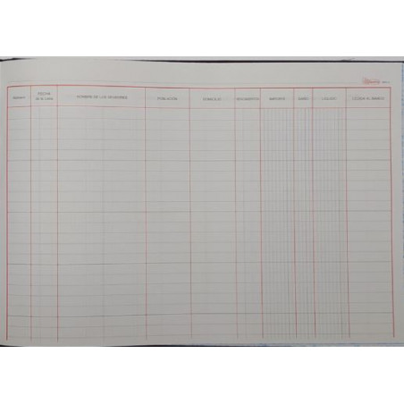 LLIBRE COMPTABILITAT Nº  2 REG. LETRAS (300x210mm) FOLI AP ABO