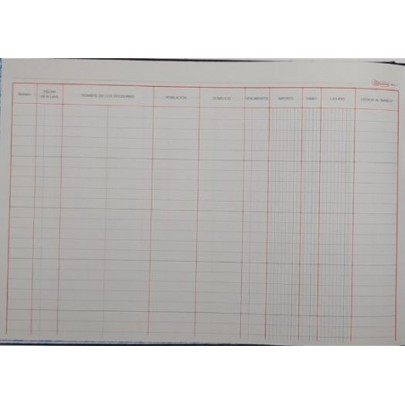 LLIBRE COMPTABILITAT Nº  2 REG. LETRAS (300x210mm) FOLI AP ABO