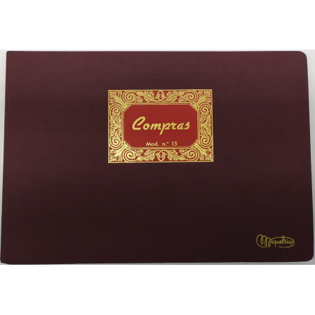 LLIBRE COMPTABILITAT Nº 15 COMPRAS (300x210mm) FOLI AP