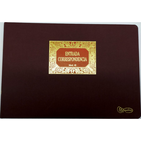 LLIBRE COMPTABILITAT Nº 42 ENTRADA CORRESPONDENCIA (300x210mm) F