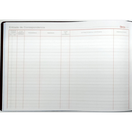 LLIBRE COMPTABILITAT Nº 42 ENTRADA CORRESPONDENCIA (300x210mm) F