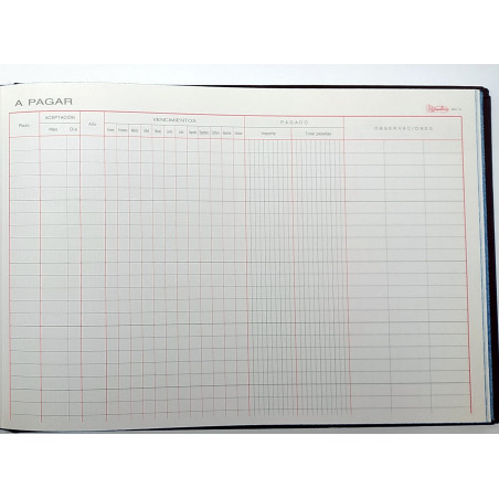 LLIBRE COMPTABILITAT Nº 46 EFECTOS A PAGAR (300x210mm) FOLI AP (
