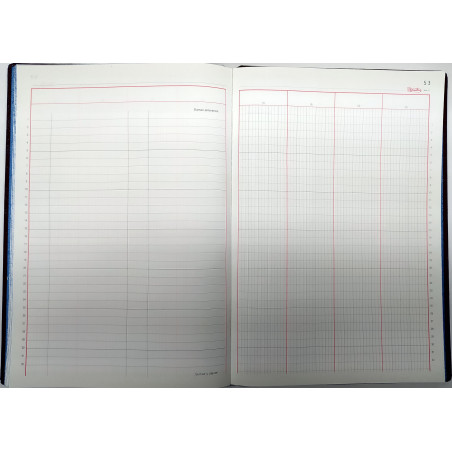 LLIBRE COMPTABILITAT Nº 57 BALANCES (4COL) FOLI (220x315mm) 100f