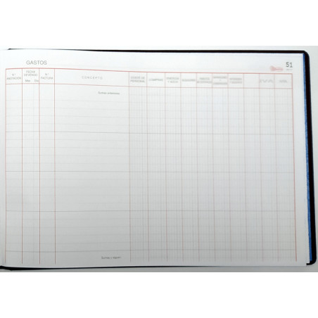 LLIBRE COMPTABILITAT Nº 61 INGRESOS Y GASTOS (300x210mm) FOLI AP