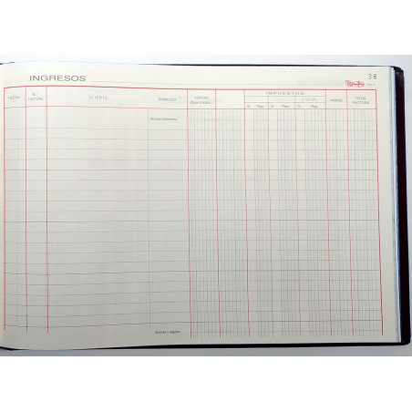 LLIBRE COMPTABILITAT Nº 62 INGRESOS O VENTAS FOLI AP (300x210mm)