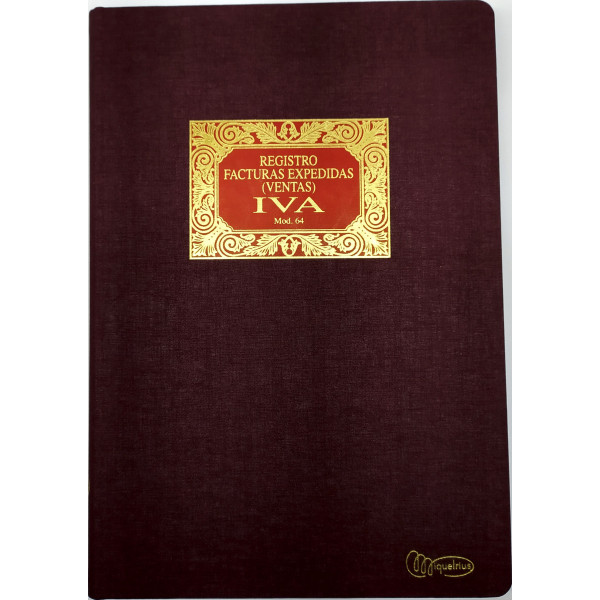 LLIBRE COMPTABILITAT Nº 64 FACTURAS EMITIDAS (220x315mm) FOLI LLIBRE COMPTABILITAT Nº 64 FACTURAS EMITIDAS (220x315mm) FOLI
