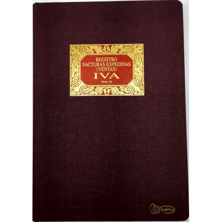LLIBRE COMPTABILITAT Nº 64 FACTURAS EMITIDAS (220x315mm) FOLI