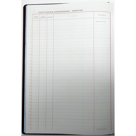 LLIBRE COMPTABILITAT Nº 64 FACTURAS EMITIDAS (220x315mm) FOLI