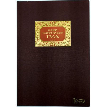 LLIBRE COMPTABILITAT Nº 65 FACTURAS RECIBIDAS (220x315mm) FOLI