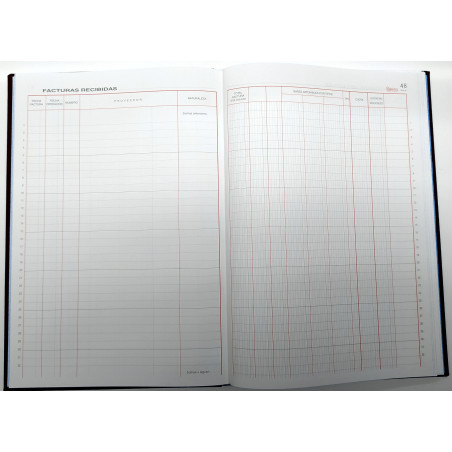 LLIBRE COMPTABILITAT Nº 65 FACTURAS RECIBIDAS (220x315mm) FOLI