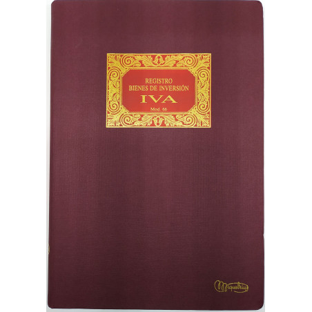 LLIBRE COMPTABILITAT Nº 66 BIENES INVERSION (220x315mm) FOLI  (A