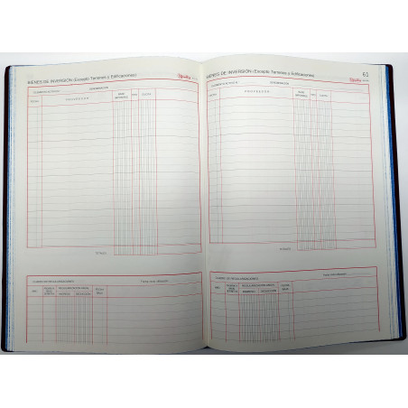 LLIBRE COMPTABILITAT Nº 66 BIENES INVERSION (220x315mm) FOLI  (A