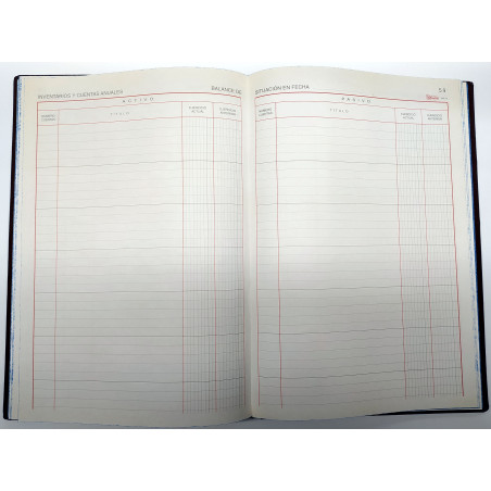 LLIBRE COMPTABILITAT Nº 70 BALANCES SITUACION (220x315mm) FOLI