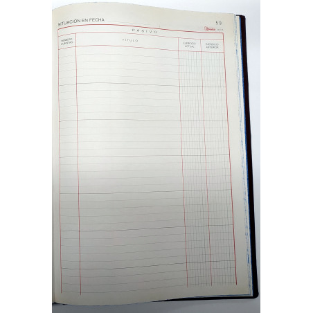 LLIBRE COMPTABILITAT Nº 70 BALANCES SITUACION (220x315mm) FOLI