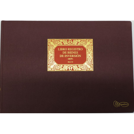 LLIBRE COMPTABILITAT Nº 82 BIENES INVERSION (300x210mm) FOLI AP