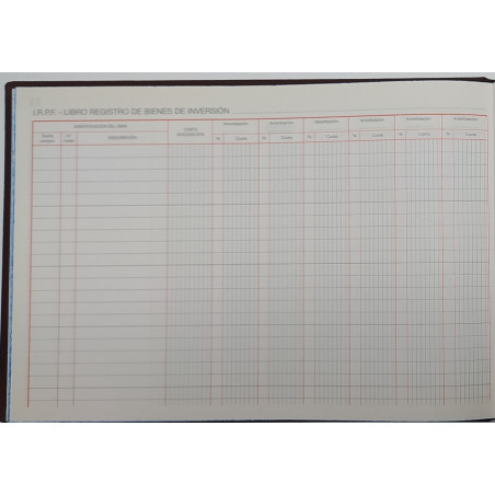 LLIBRE COMPTABILITAT Nº 82 BIENES INVERSION (300x210mm) FOLI AP