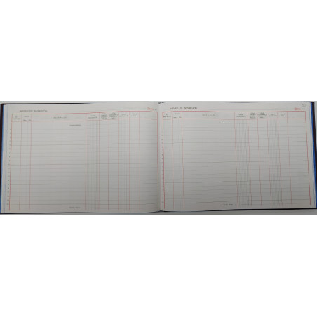 LLIBRE COMPTABILITAT Nº 94 BIENES INVERSION (300x210mm) FOLI AP