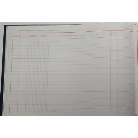 LLIBRE COMPTABILITAT Nº 95 PROVISIONES FONDOS SUPLIDOS FOLI AP