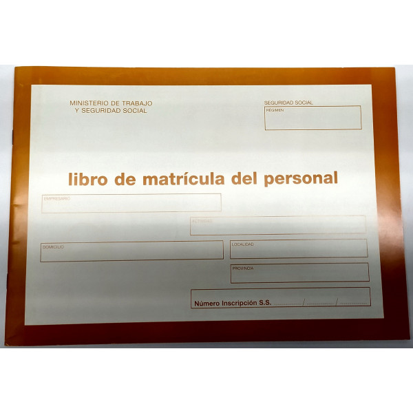 LLIBRE COMPTABILITAT Nº 97 MATRICULA PERSONAL FOLI AP (300x210mm LLIBRE COMPTABILITAT Nº 97 MATRICULA PERSONAL FOLI AP (300x210mm