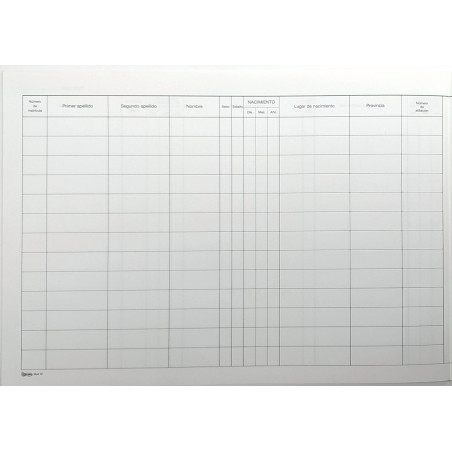 LLIBRE COMPTABILITAT Nº 97 MATRICULA PERSONAL FOLI AP (300x210mm