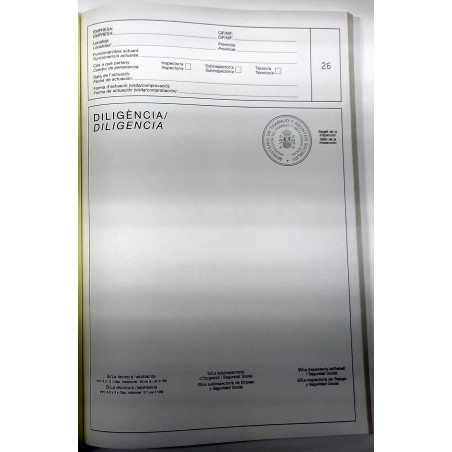 LLIBRE COMPTABILITAT Nº 98 VISITES CATALA FOLI (210x295mm) 100f