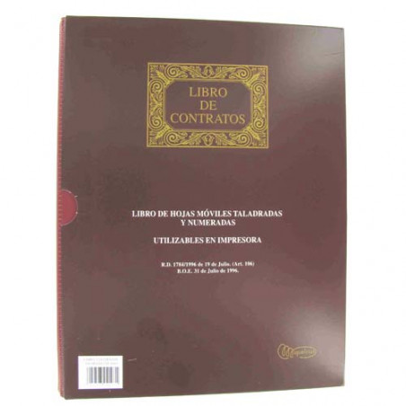 LLIBRE COMPTABILITAT CONTRATOS MOVILS FOLI (250x330mm) 100f ABO