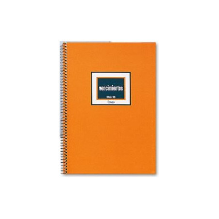 LLIBRE COMPTABILITAT Nº 96 VENCIMENTS ESPIRAL 4º (165x235mm)