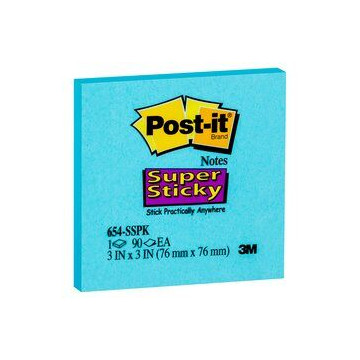 TACO NOTES ADH. 076x076 VERMELL POST-IT 654 (080f) SUPER STICKY
