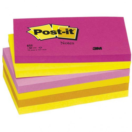 TACO NOTES ADH. 076x127 NEON POST-IT 655 (6x100f)