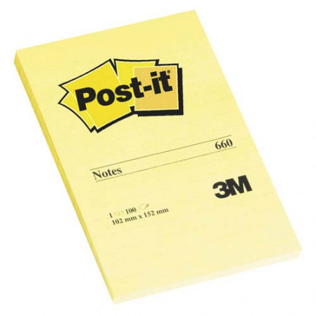 TACO NOTES ADH. 102x152 RATLLAT POST-IT 660 (100f)