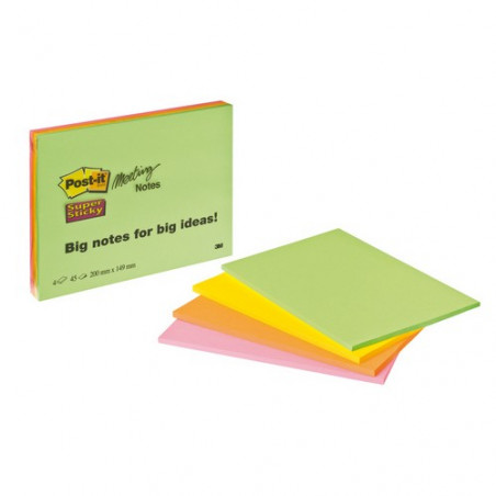 TACO NOTES ADH. 200x149 4COLO POST-IT 6845 (4x45f)
