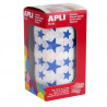 ETIQUETES ROTLLO ESTRELLES 12 i 19 mm APLI BLAU