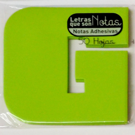 TACO NOTES ADH. LLETRA "G" 100x100 TIPUS POST-IT (50f)