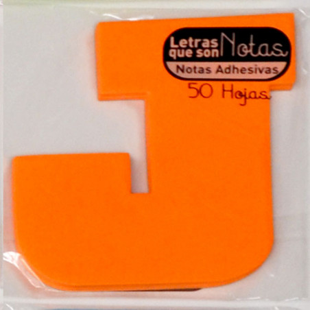 TACO NOTES ADH. LLETRA "J" 100x100 TIPUS POST-IT (50f)