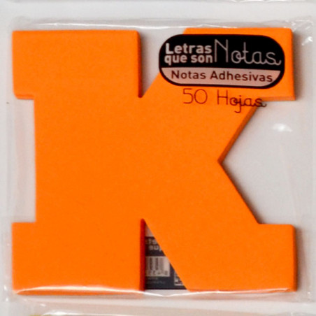 TACO NOTES ADH. LLETRA "K" 100x100 TIPUS POST-IT (50f)