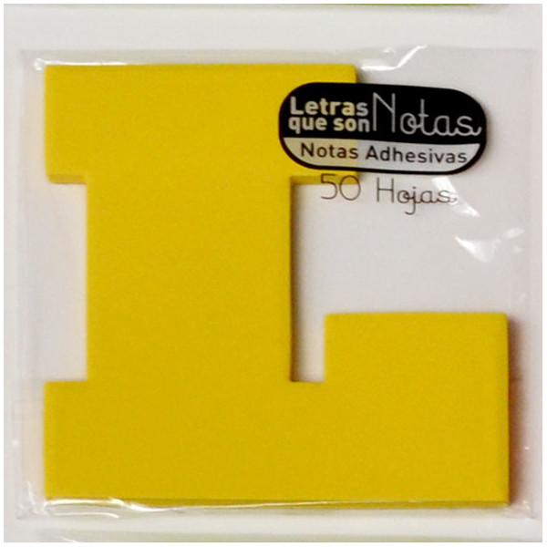 TACO NOTES ADH. LLETRA "L" 100x100 TIPUS POST-IT (50f) TACO NOTES ADH. LLETRA "L" 100x100 TIPUS POST-IT (50f)