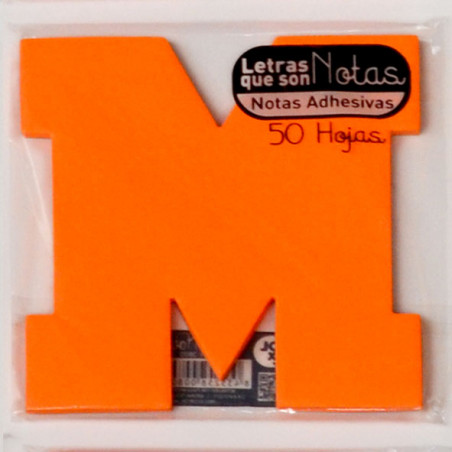 TACO NOTES ADH. LLETRA "M" 100x100 TIPUS POST-IT (50f)