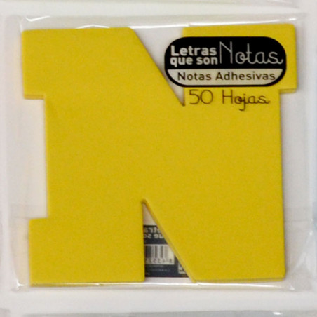 TACO NOTES ADH. LLETRA "N" 100x100 TIPUS POST-IT (50f)