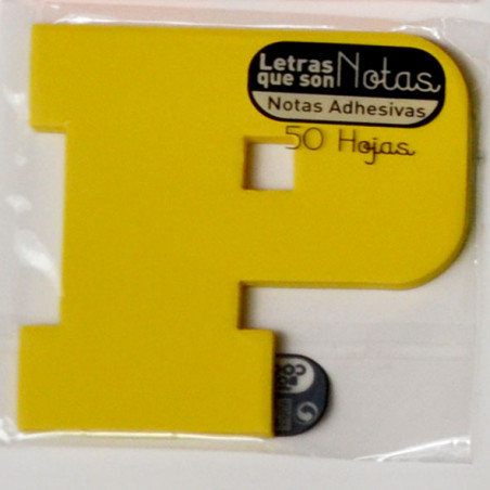 TACO NOTES ADH. LLETRA "P" 100x100 TIPUS POST-IT (50f)