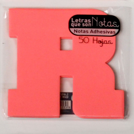TACO NOTES ADH. LLETRA "R" 100x100 TIPUS POST-IT (50f)