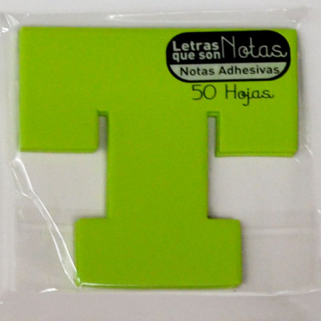 TACO NOTES ADH. LLETRA "T" 100x100 TIPUS POST-IT (50f)