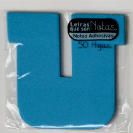 TACO NOTES ADH. LLETRA "U" 100x100 TIPUS POST-IT (50f)