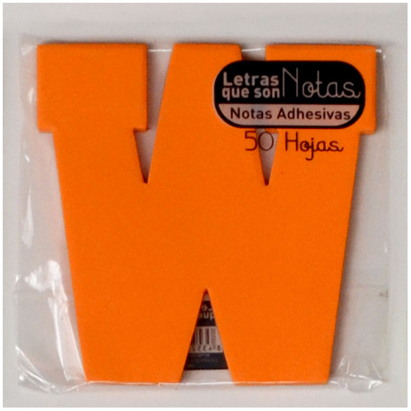 TACO NOTES ADH. LLETRA "W" 100x100 TIPUS POST-IT (50f) TACO NOTES ADH. LLETRA "W" 100x100 TIPUS POST-IT (50f)