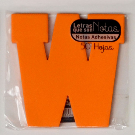 TACO NOTES ADH. LLETRA "W" 100x100 TIPUS POST-IT (50f)