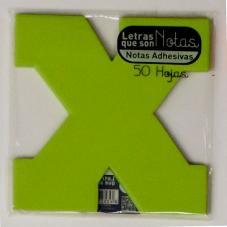TACO NOTES ADH. LLETRA "X" 100x100 TIPUS POST-IT (50f)